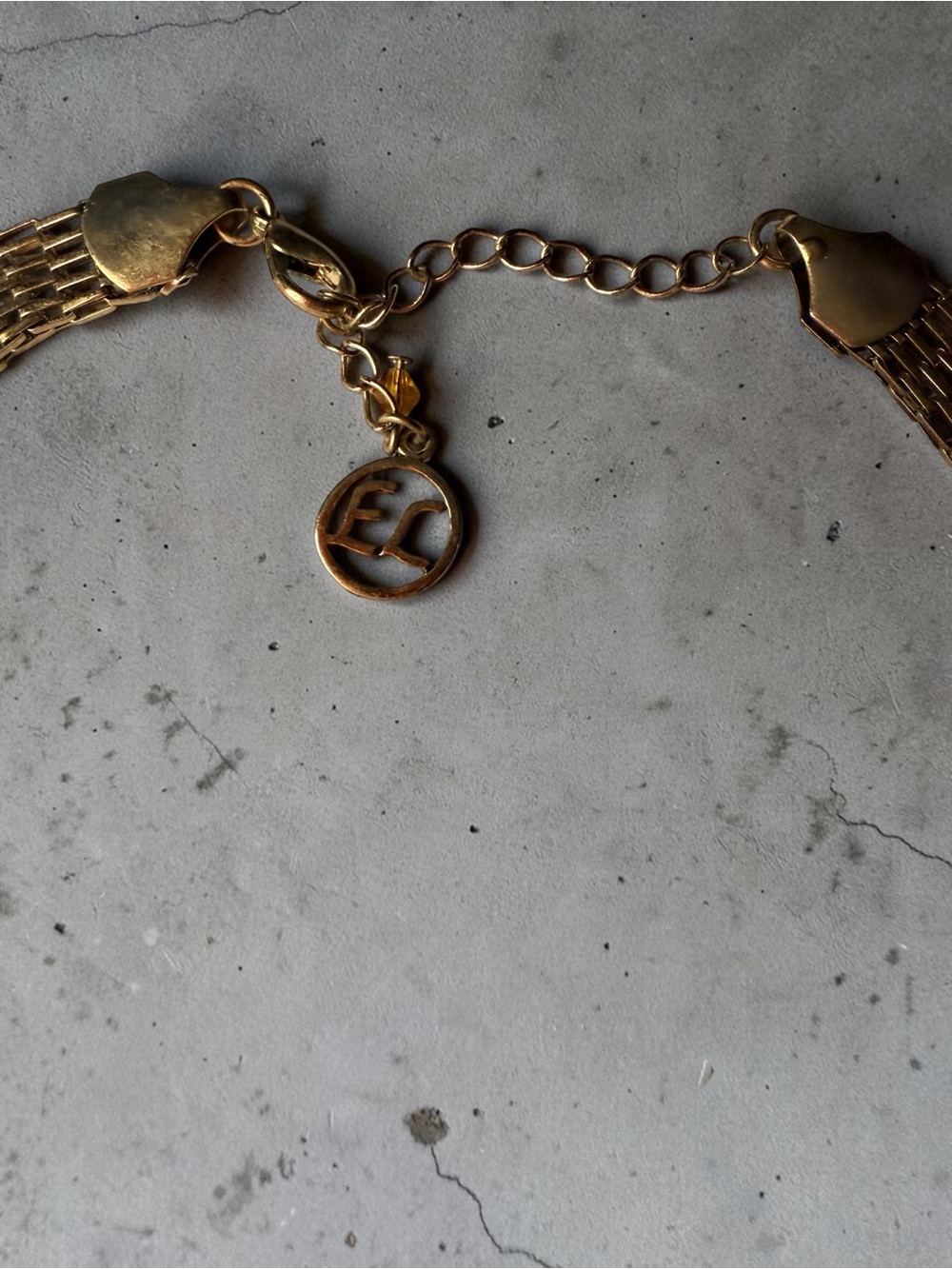 Vintage Designer - Gold Statement Chain Necklace - Women Jewelry - Picture 3 of 5